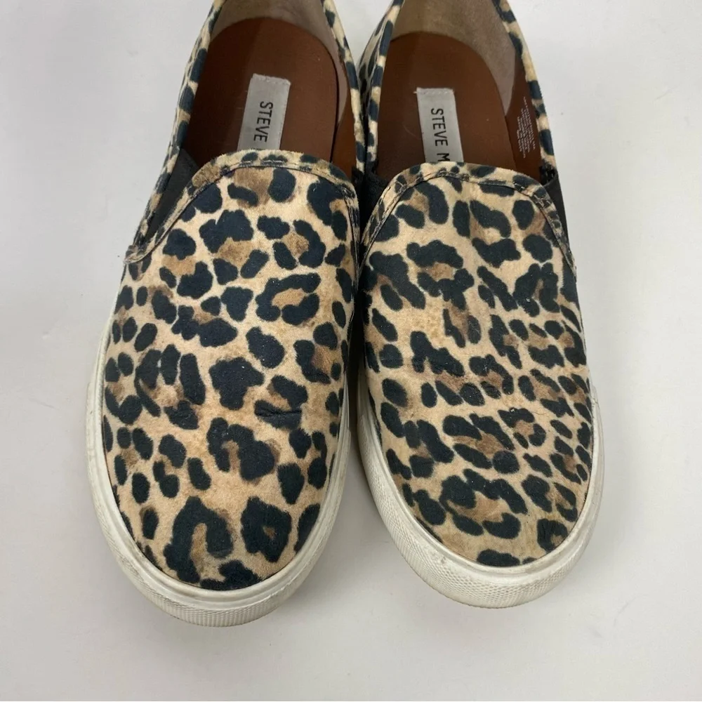 Steve Madden Safary Leopard animal cheetah print slip on sneakers shoes